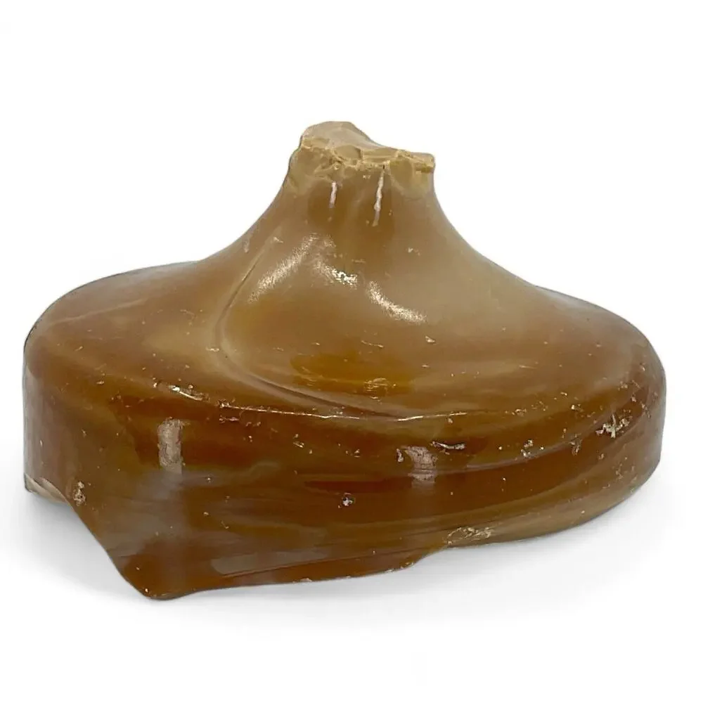 Chocolate Carmel Pontil Art Glass Cullet Opaque Swirl Slag Glass #4XL105